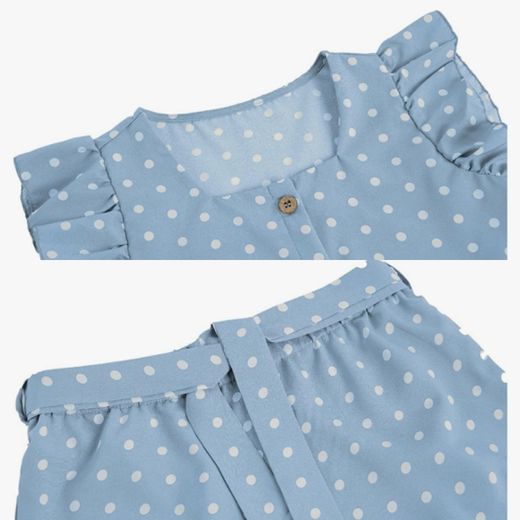 🆕⭐Blue polka dot pant set - Picture 4 of 8